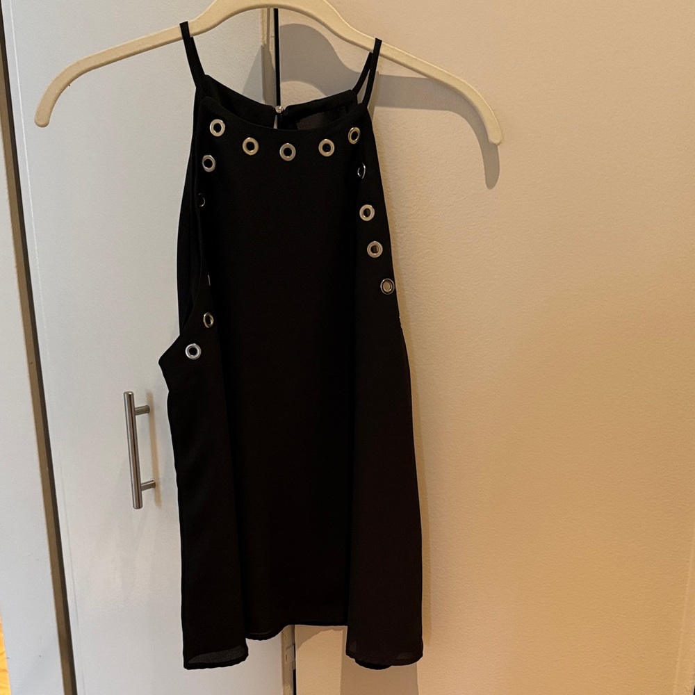 Black Top with Grommet Details
